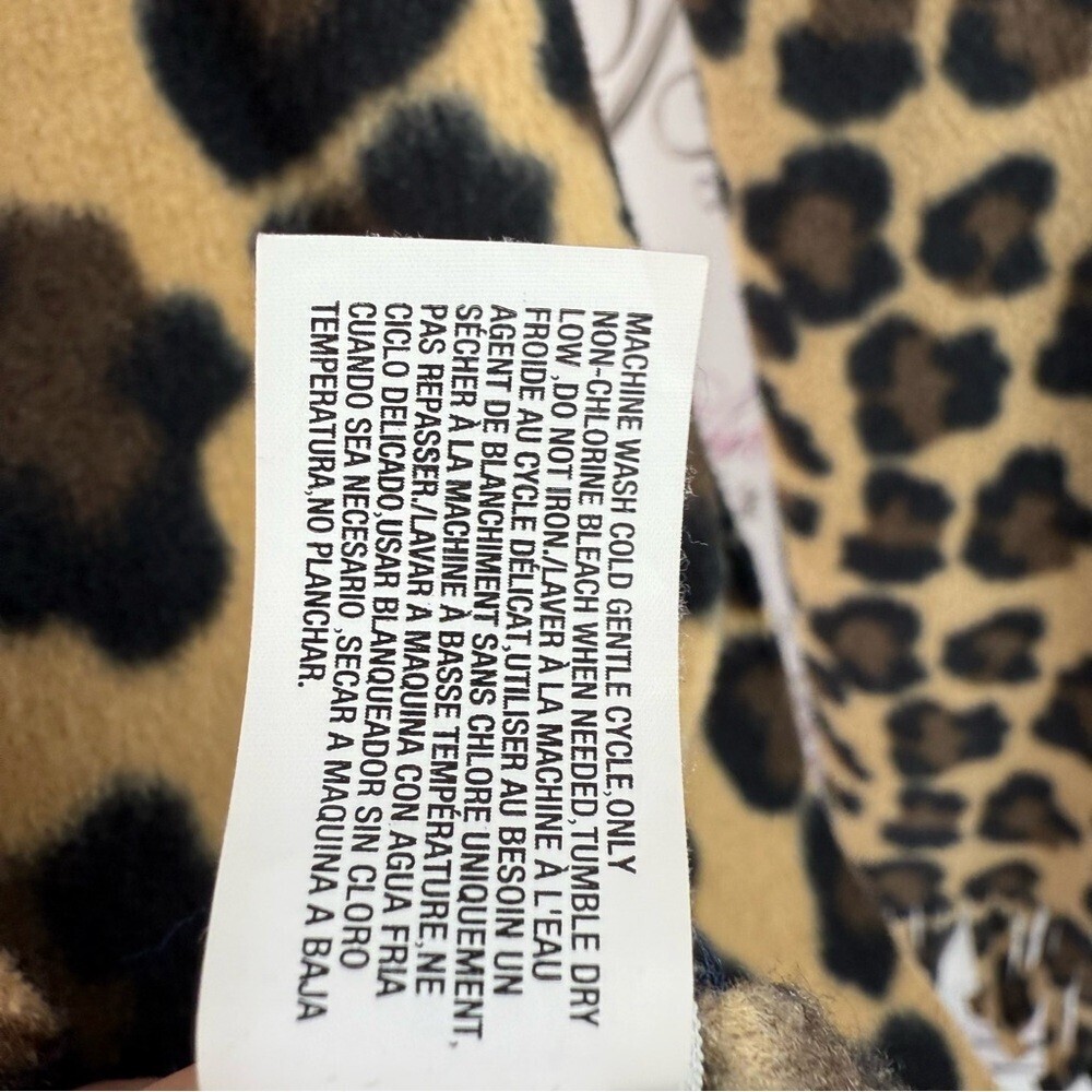 Old Navy scarf scarve tassel cheetah Leopard Print Scarf - Black and Tan - Picture 8 of 9